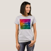 Licht staal Kleur Elegant Moderne Sjabloon T-shirt (Voorkant volledig)