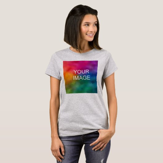 Licht staal Kleur Elegant Moderne Sjabloon T-shirt (Voorkant volledig)