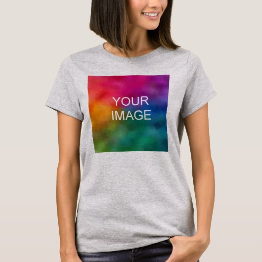 Licht staal Kleur Elegant Moderne Sjabloon T-shirt (Voorkant)