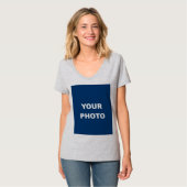 Licht staal Voeg Afbeelding toe Foto Afbeelding Lo T-shirt (Voorkant volledig)