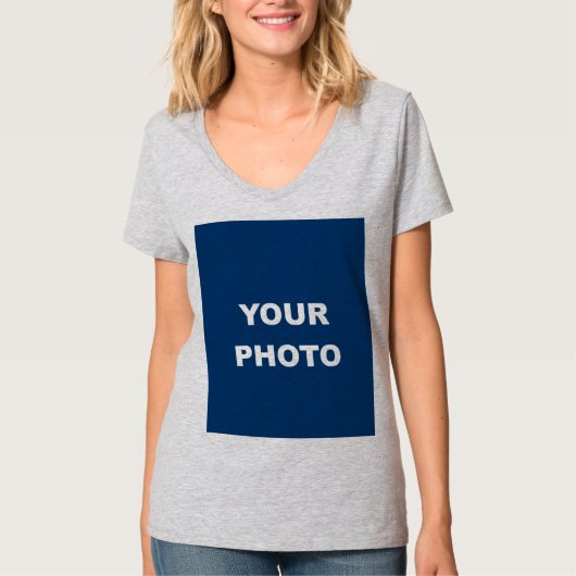Licht staal Voeg Afbeelding toe Foto Afbeelding Lo T-shirt (Voorkant)