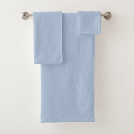 Licht Staalblauw Effen Kleur Bad Handdoek (Insitu)