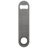Licht staalgrijs klasse chic weefpatroon speed flessenopener (Achterkant)