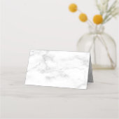 Licht Stoffig Blauw Bourgogne Bloemen Plaatskaartje (Achterkant)