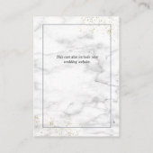 Licht Stoffig Blauw Bourgogne Goud Bruiloft Detail Informatiekaartje (Achterkant)