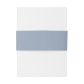 Licht stoffig blauw bruiloft monogram uitnodigingen wikkel (Achterkant Voorbeeld)