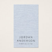 Licht stoffig blauw uiterlijk logo QR code visitek Visitekaartje (Voorkant)