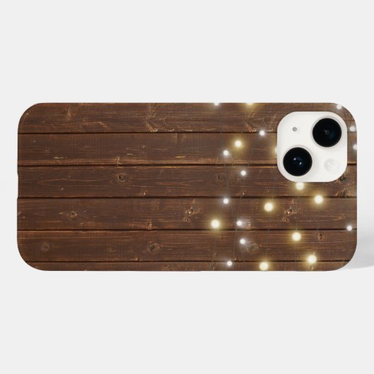 Licht String op eikenhout Case-Mate iPhone Case (Achterkant (horizontaal))