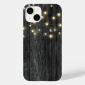 Licht String op zwart hout Case-Mate iPhone Case (Achterkant)