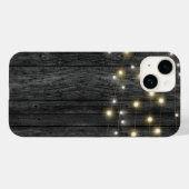 Licht String op zwart hout Case-Mate iPhone Case (Achterkant (horizontaal))