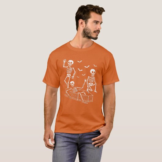 Licht subtiel FDT skelet T-shirt (Voorkant volledig)