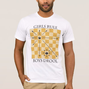Licht T-shirt - Meisjesregel, jongens Drool