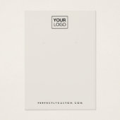 Licht-tan aangepaste logo-oorenkaart visitekaartje (Voorkant)