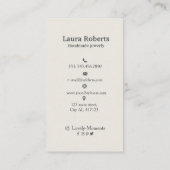 Licht Tan Voeg uw Logo oorbel display Visitekaartje (Achterkant)