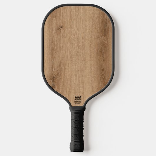 licht teakhout pickleball paddle (Achterkant)