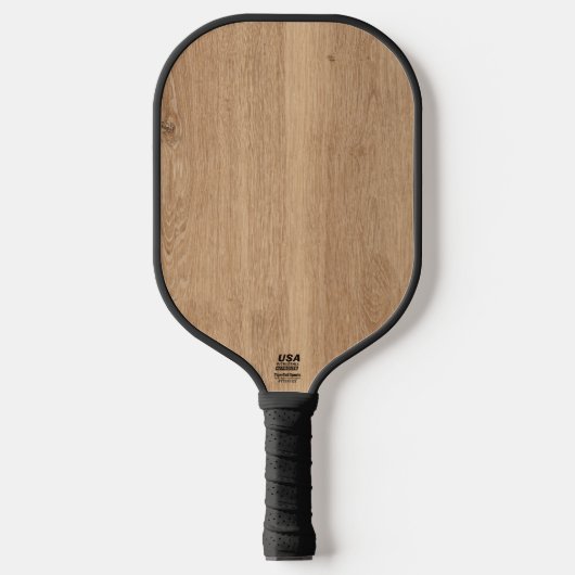 licht teakhout pickleball paddle (Voorkant)