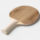 Licht Teakhout Tafeltennisbatje (Voorkant Gekanteld)