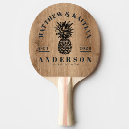 Licht Teakhout Tropische Ananas Trouw Crest Tafeltennisbatje