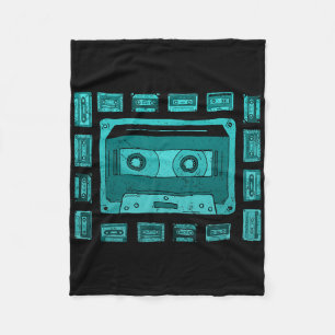 Licht Teal Aqua Oude School Tapes Teal Aqua Kleur Fleece Deken