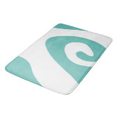 Licht Teal en Witte Draaiende Golf Badmat (Gekanteld)