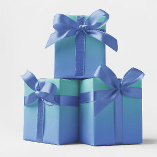 Licht Teal naar Korenbloem Blauwe Ombre Cadeaupapier