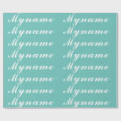 Licht Teal Trendy Moderne Minimalistische Chic Naa Cadeaupapier (Vlak)