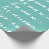 Licht Teal Trendy Moderne Minimalistische Chic Naa Cadeaupapier (Hoek)