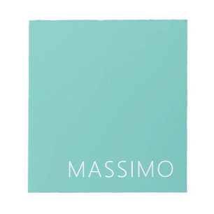 Licht Teal Trendy Moderne Minimalistische Chic Naa Notitieblok