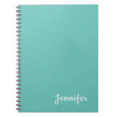 Licht Teal Trendy Moderne Minimalistische Chic Naa Notitieboek (Voorkant)