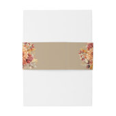 Licht Terracotta Herfst Bloemen bruiloft Uitnodigingen Wikkel (Achterkant Voorbeeld)