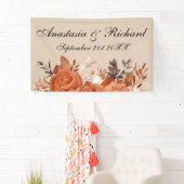 Licht terracotta verbrande Sinaasappel bruiloft Spandoek (Insitu)