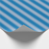 Licht tot donkerblauwe verloopzachte strepen cadeaupapier (Hoek)