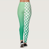 Licht tot Donkergroene verloop en gevarieerd patro Leggings (Achterkant)