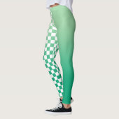 Licht tot Donkergroene verloop en gevarieerd patro Leggings (Links)