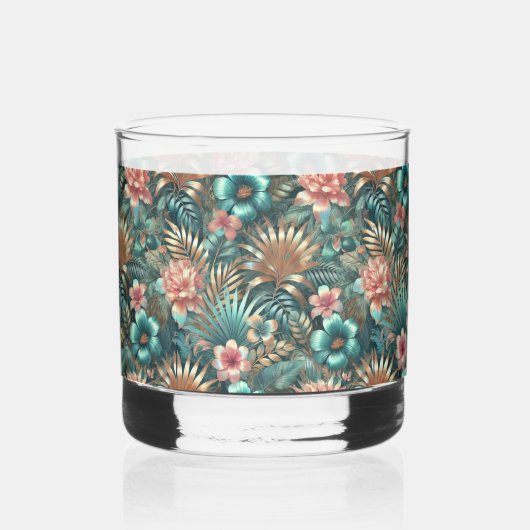 Licht Tropisch Elegantie Rocks Glas (Voorkant)