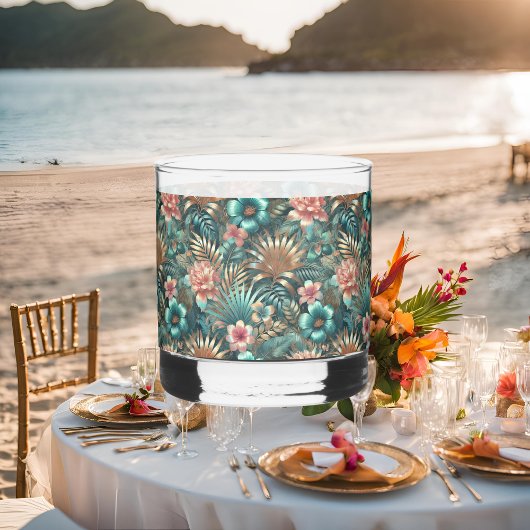 Licht Tropisch Elegantie Rocks Glas