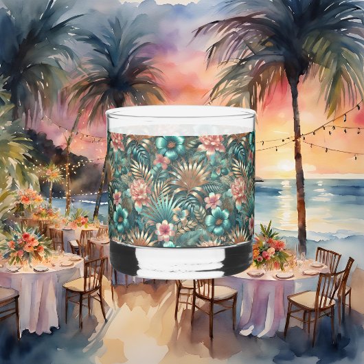 Licht Tropisch Elegantie Rocks Glas