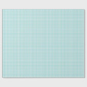 Licht Turquoise Eenvoudig Plaid Cadeaupapier (Vlak)