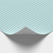 Licht Turquoise Eenvoudig Plaid Cadeaupapier (Hoek)