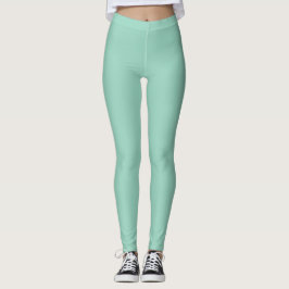 Licht turquoise effen kleur leggings