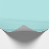 Licht turquoise Glossy Wrapping Paper Cadeaupapier (Hoek)
