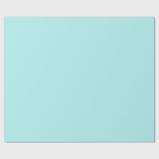 Licht turquoise Glossy Wrapping Paper Cadeaupapier (Vlak)