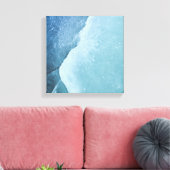 Licht turquoise ijs Abstracte kunst Canvas Afdruk (Insitu (Woonkamer))