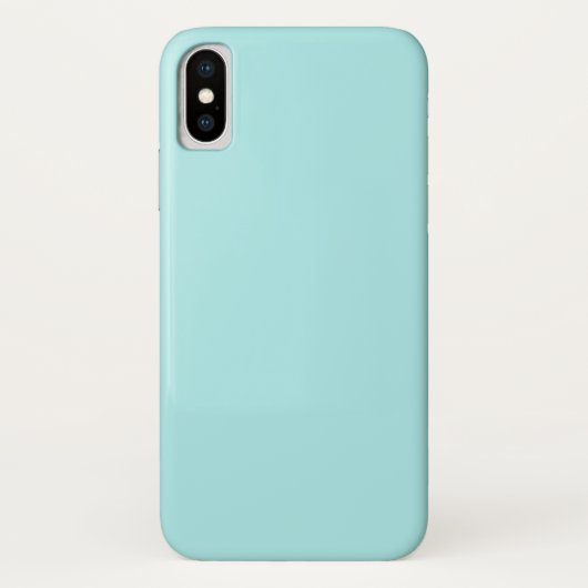 Licht Turquoise iPhone X Hoesje (Achterkant)