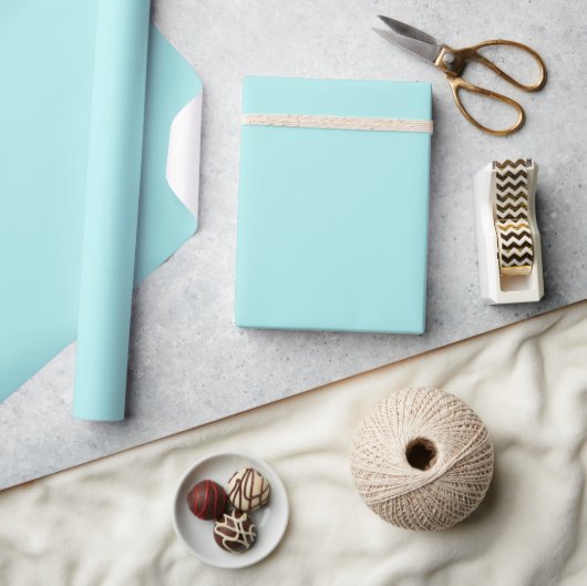 Licht turquoise Linen Wrapping Paper Cadeaupapier (Crafts)