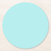 Licht turquoise Ronde Papier Onderzetter (Voorkant)