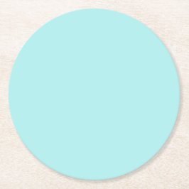 Licht turquoise Ronde Papier Onderzetter