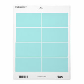 Licht Turquoise Verzendlabel (Full Sheet)
