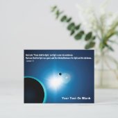 Licht uit duisternis - Genesis 1:4 Briefkaart (Staand voorkant)