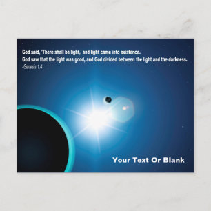 Licht uit duisternis - Genesis 1:4 Briefkaart
